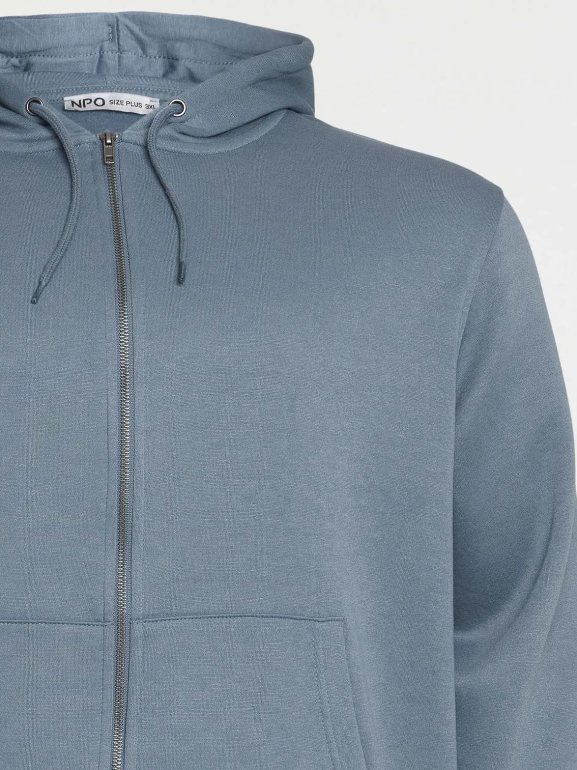 Sweat zippé capuche grande taille homme