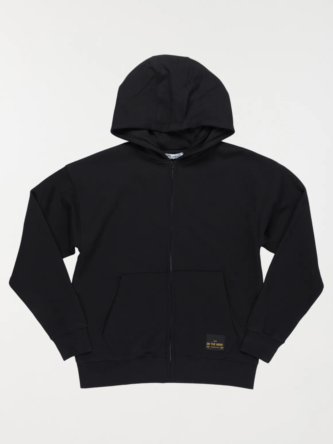Sweat zippé capuche noir garçon (XXS-M)