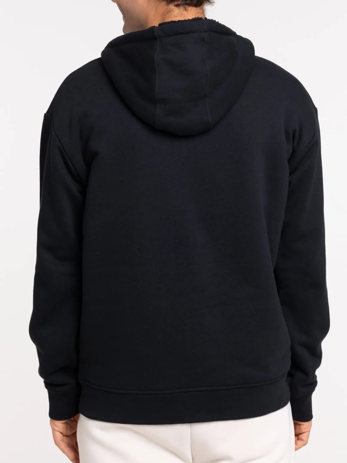 Sweat zippé capuche noir homme