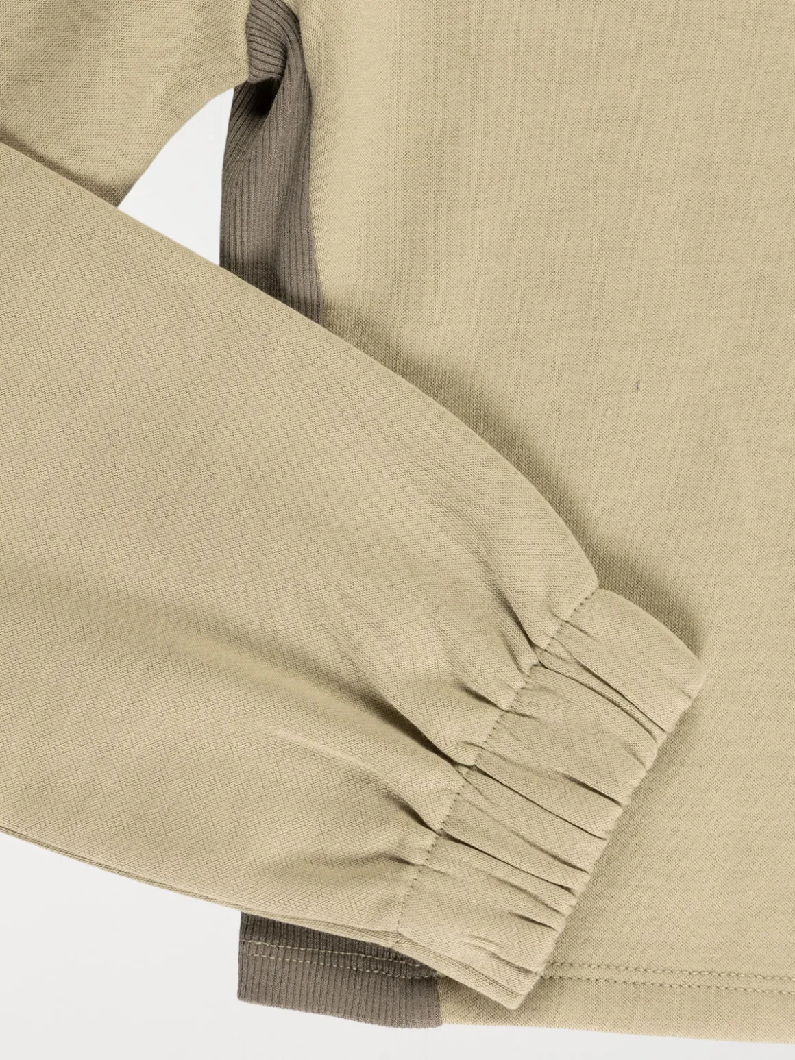 Sweat zippé fille kaki clair (XXS-M)
