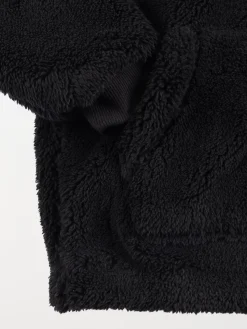 Sweat zippé tout doux fille noir (3-12A)
