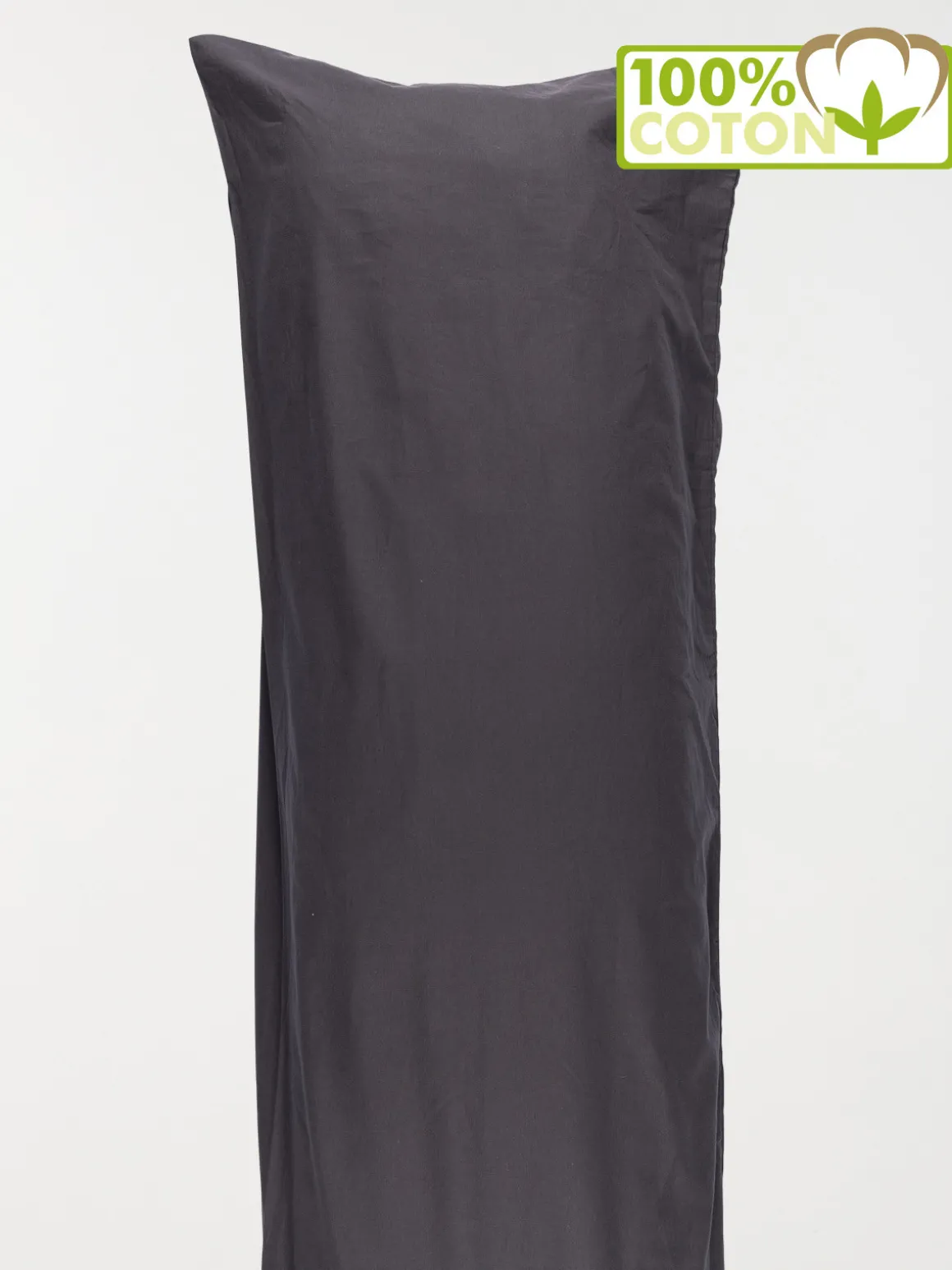 Taie traversin 45 x 185 cm ardoise