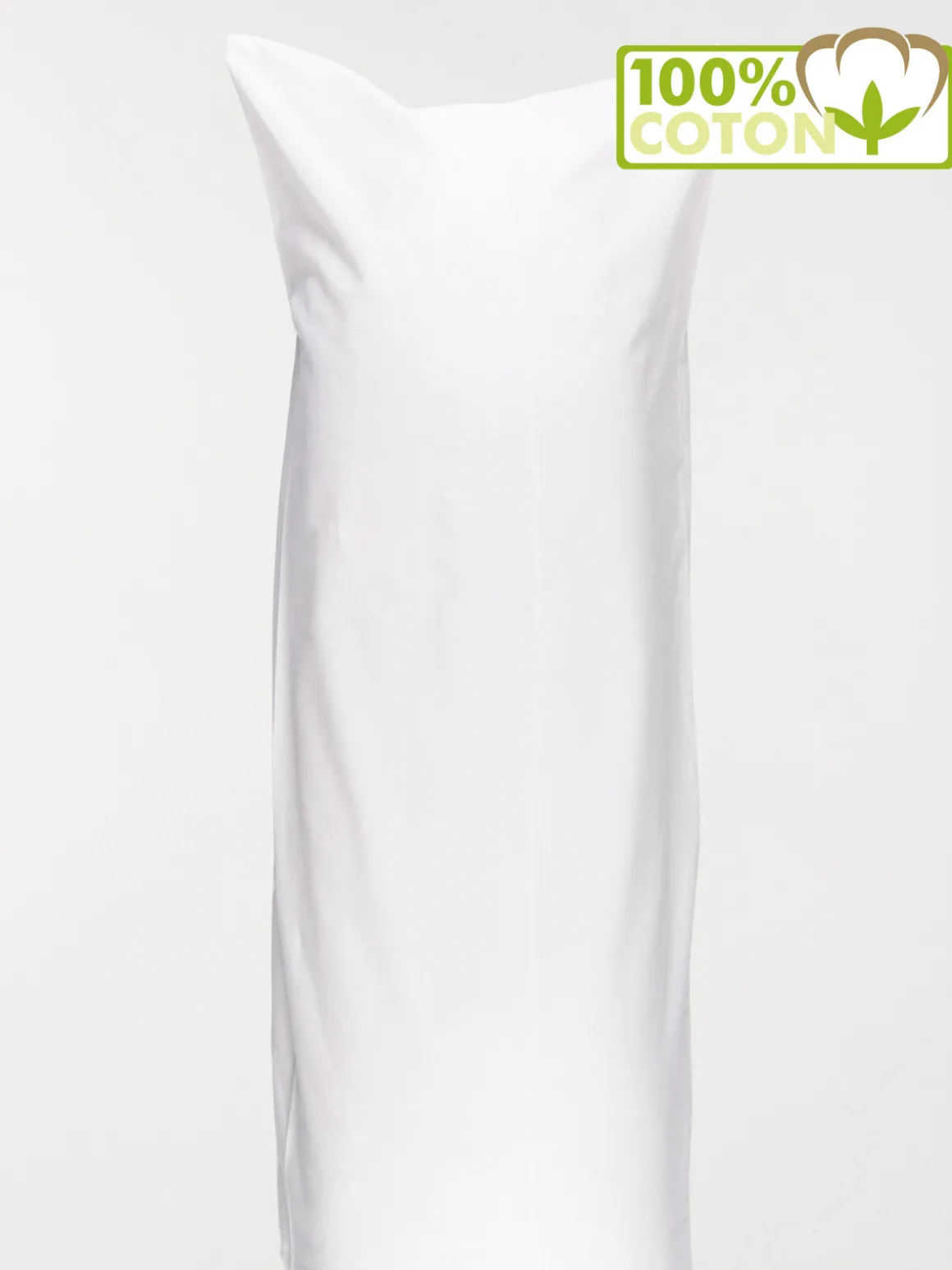 Taie traversin 45 x 185 cm blanc