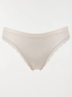 Tanga côtelé ivoire femme