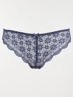 Tanga dentelle outremer femme (S-XL)