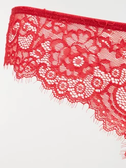 Tanga dentelle rouge femme (S-L)