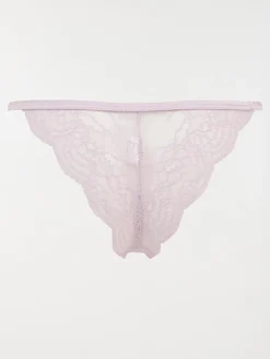 Tanga lilas dentelle femme (S-XL)