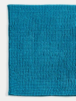 Tapis de bain chenille 50x80cm turquoise