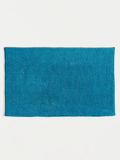 Tapis de bain chenille 50x80cm turquoise