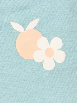 Tee-shirt aqua fleurs fille (3-36M)