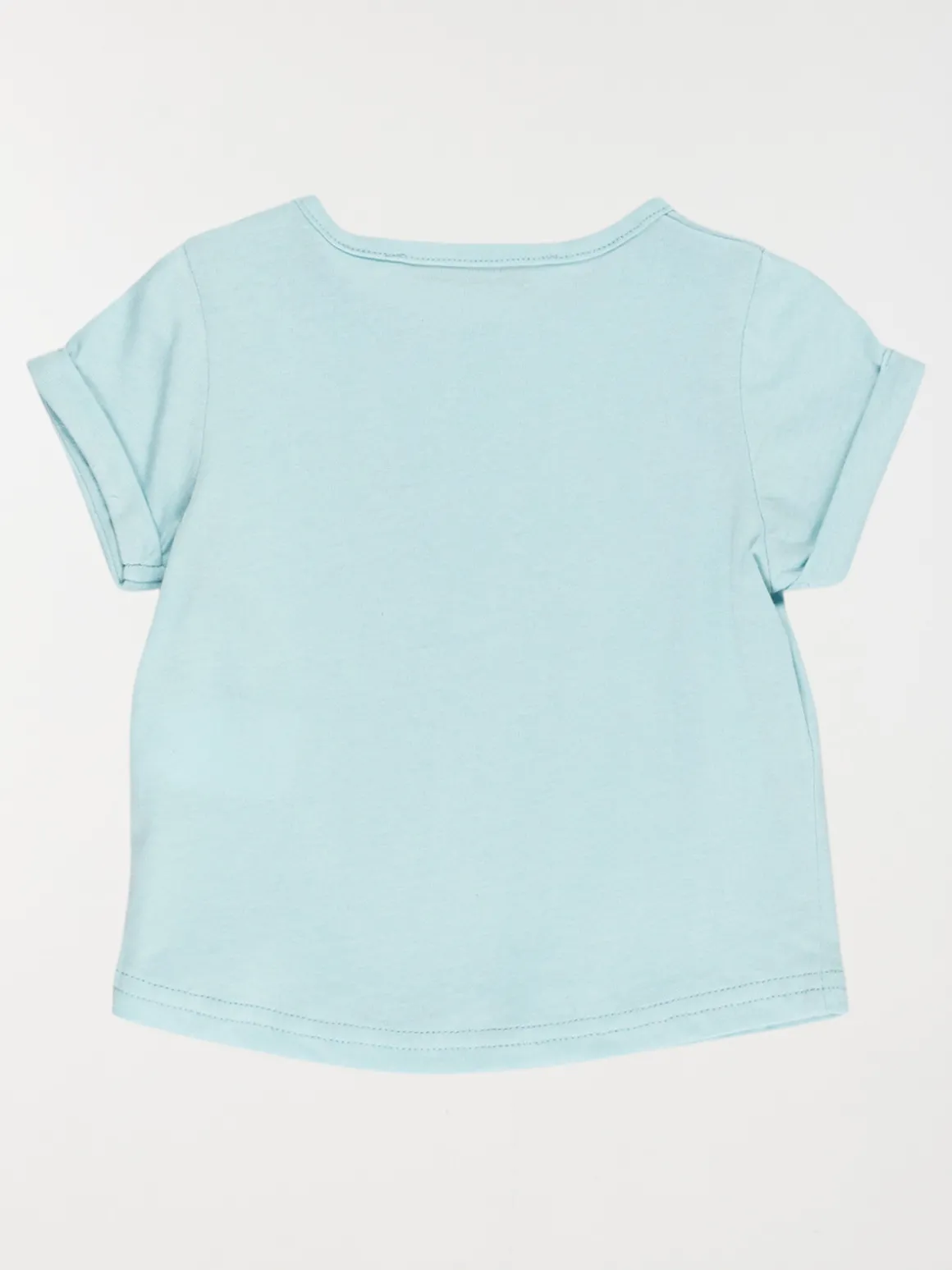 Tee-shirt aqua fleurs fille (3-36M)