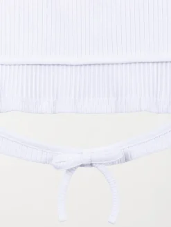 Tee-shirt blanc côtelé fille (XXS-M)