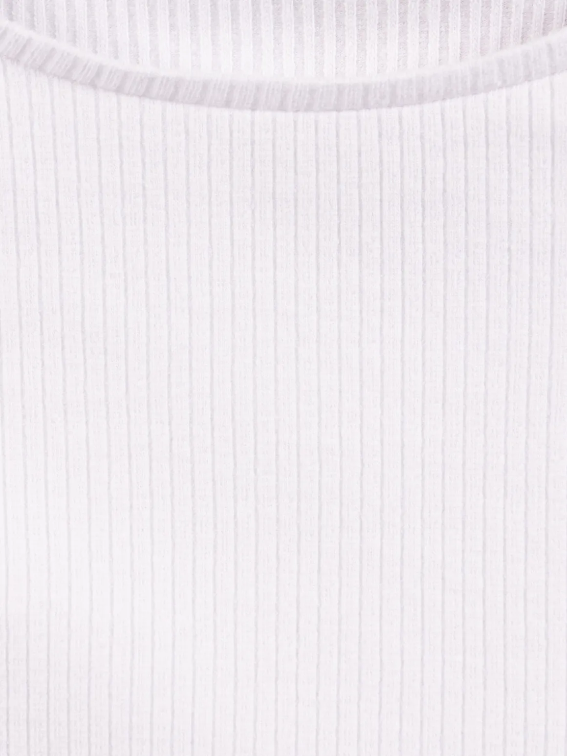Tee-shirt blanc côtelé fille (XXS-M)
