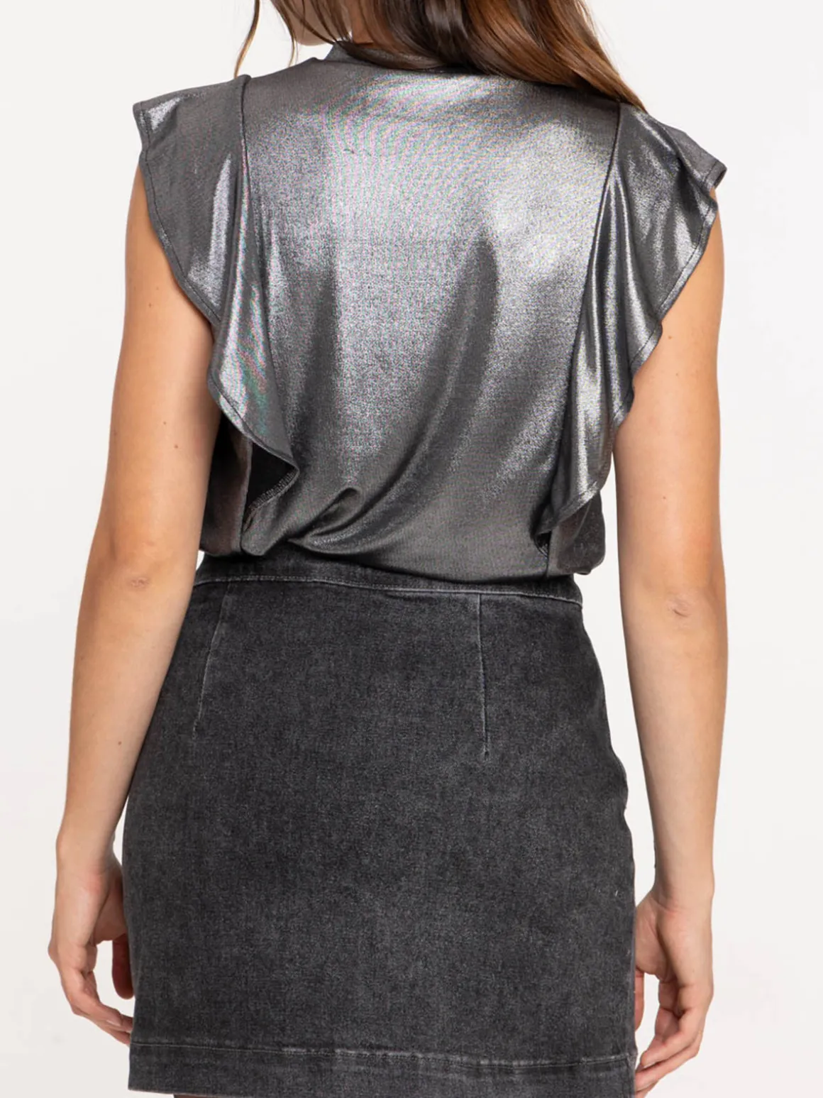 Tee-shirt brillant femme