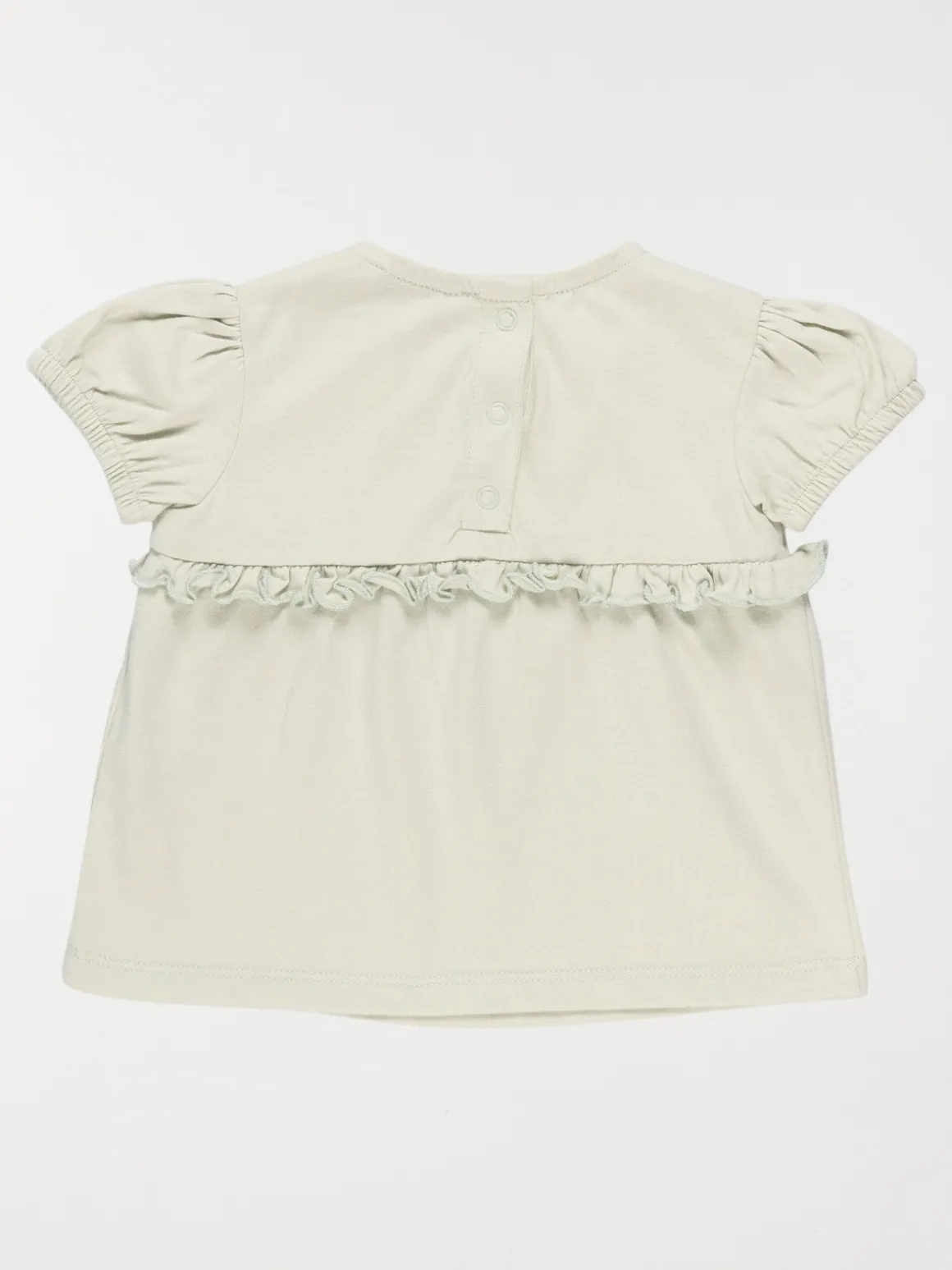 Tee-shirt broderie fleur fille (3-36M)