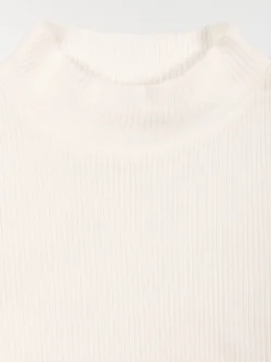 Tee-shirt col montant écru fille (3-12A)