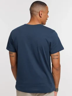 Tee-shirt col V bleu nuit homme