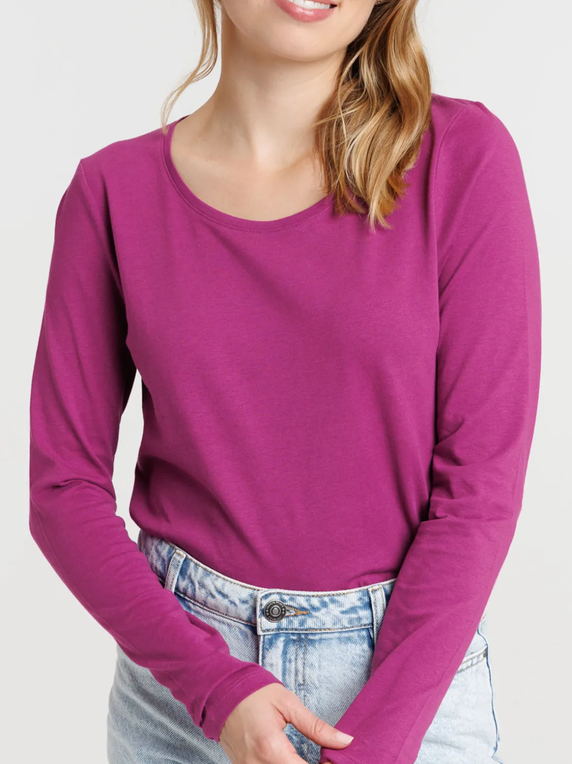 Tee-shirt coloris violet femme