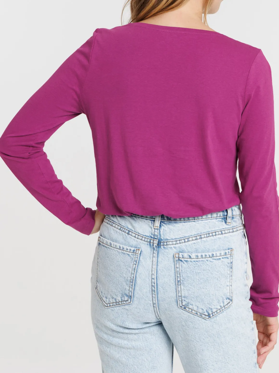 Tee-shirt coloris violet femme