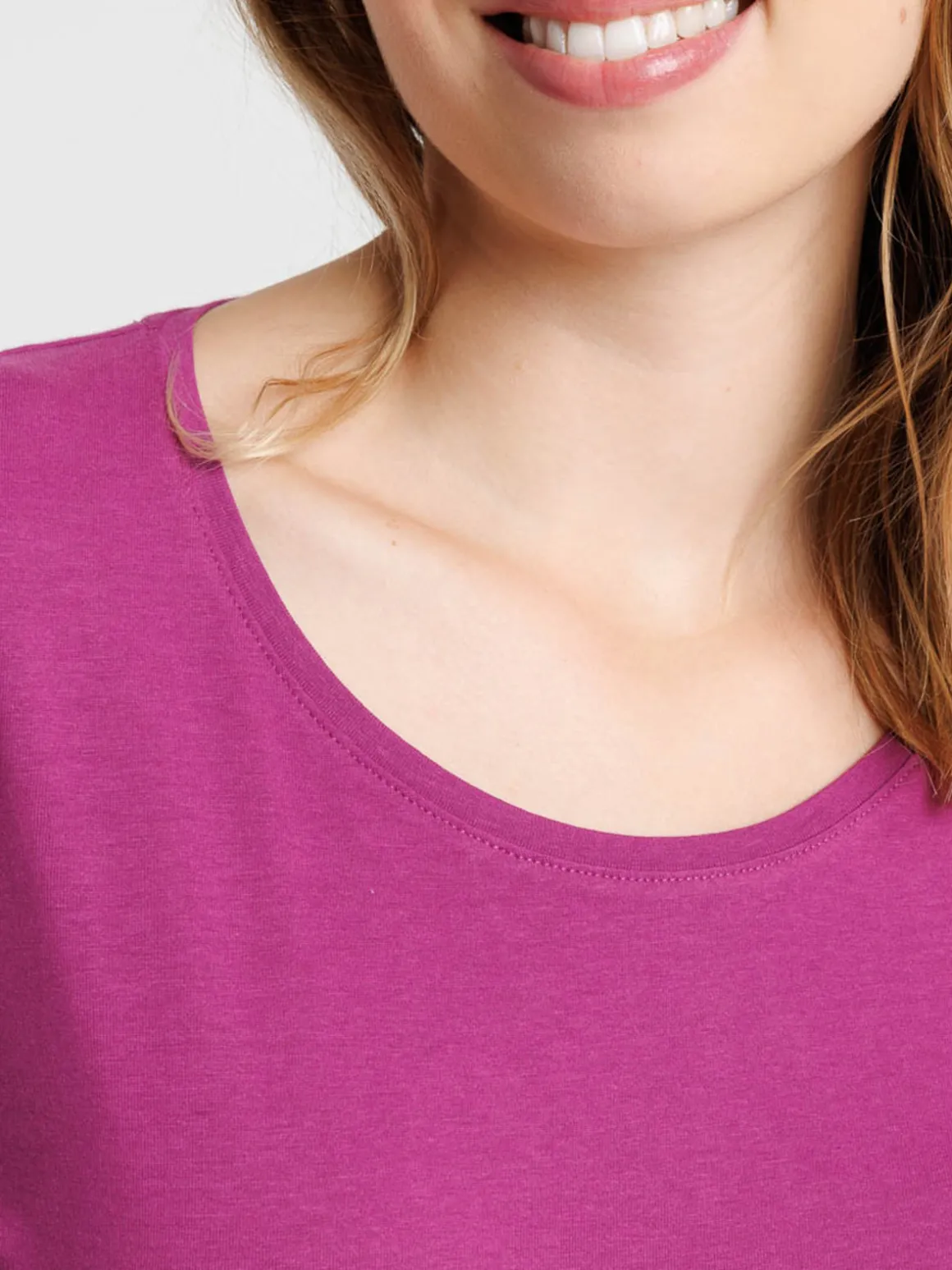 Tee-shirt coloris violet femme