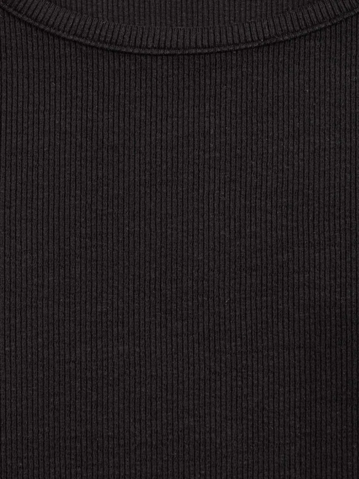 Tee-shirt côtelé noir fille (XXS-M)