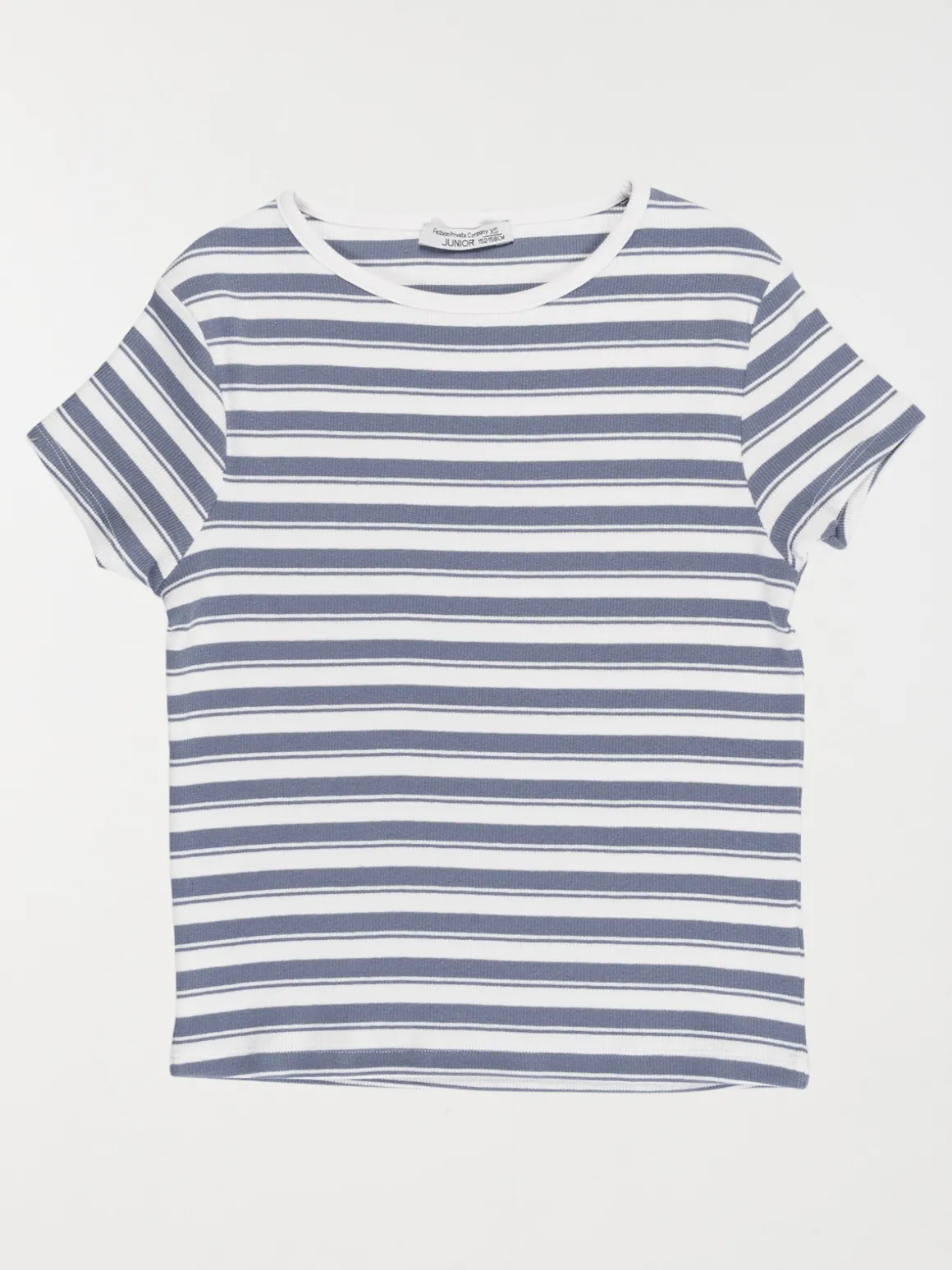 Tee-shirt côtelé rayé fille (XXS-M)