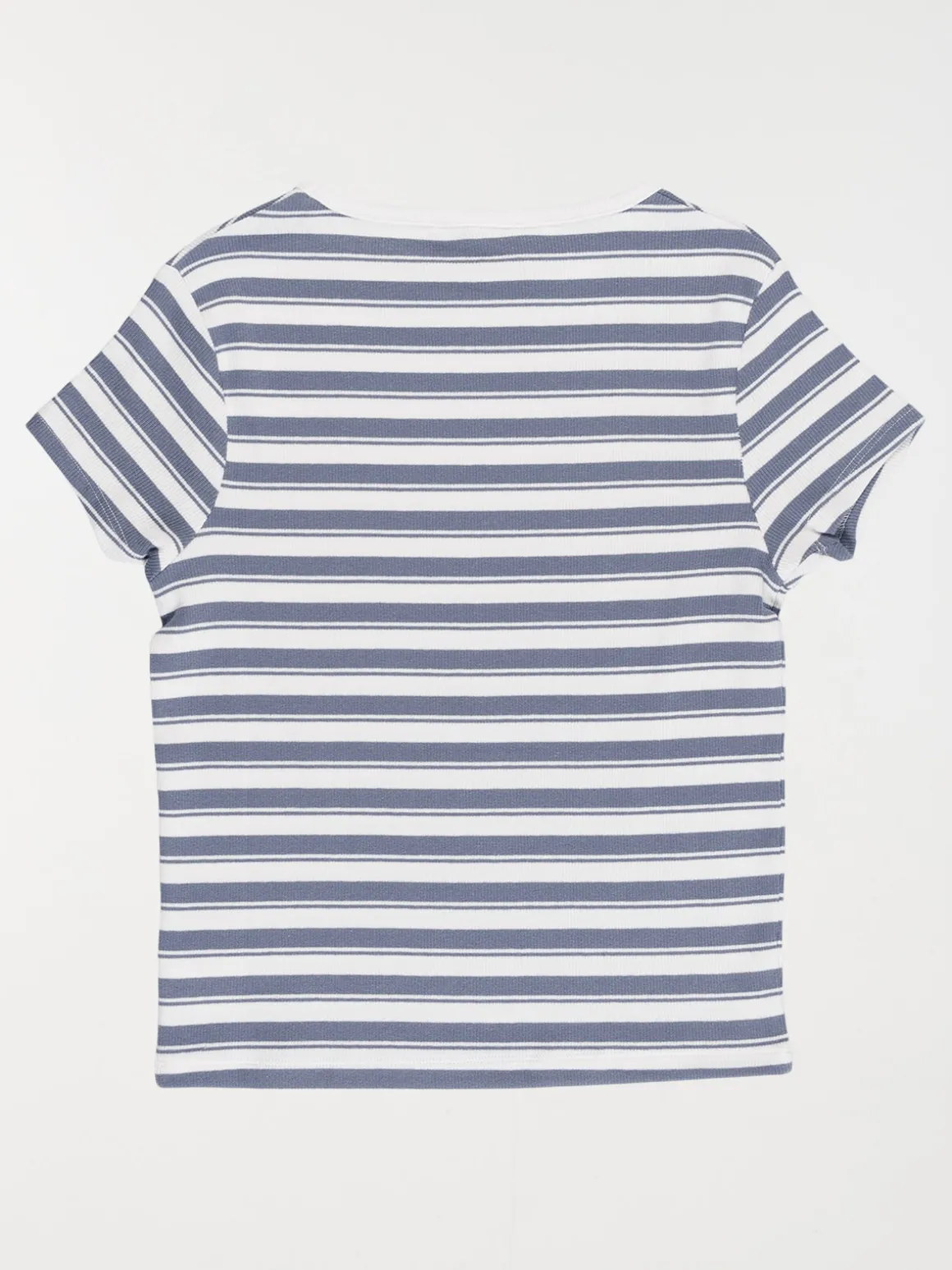 Tee-shirt côtelé rayé fille (XXS-M)