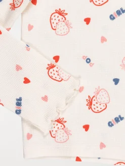 Tee-shirt cœur et fraise fille (3-12A)