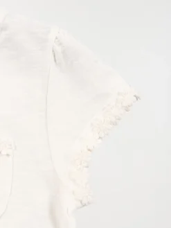 Tee-shirt détails fleurs fille (3-12A)