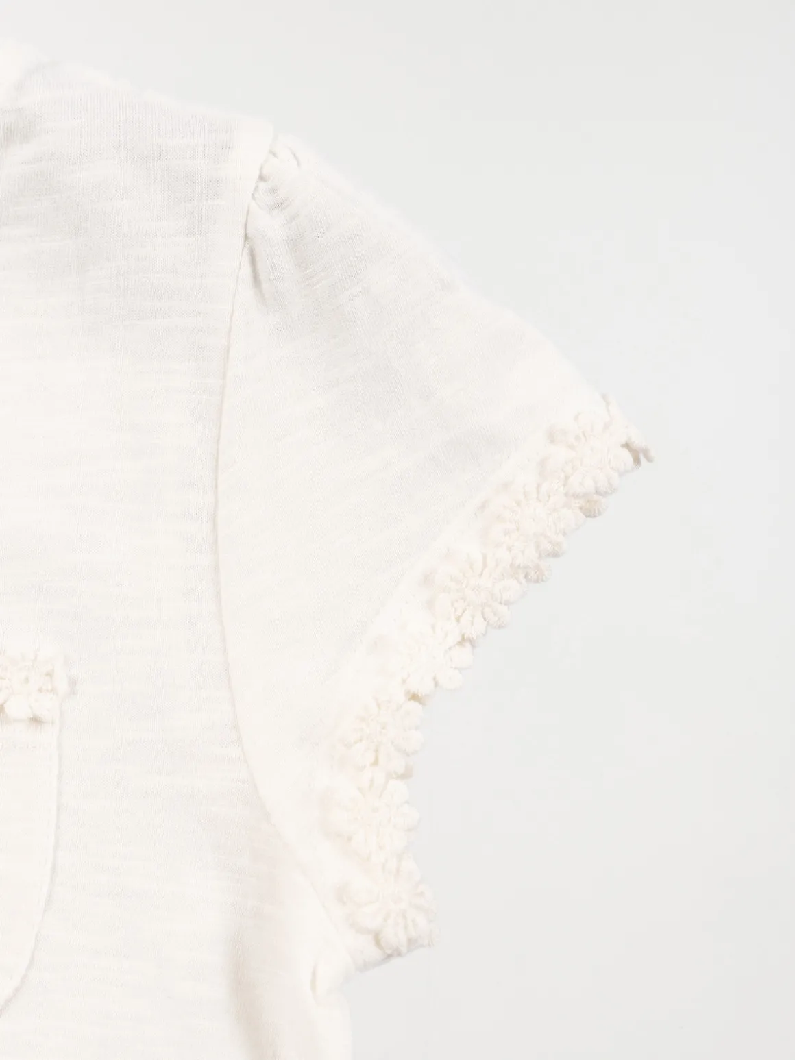 Tee-shirt détails fleurs fille (3-12A)