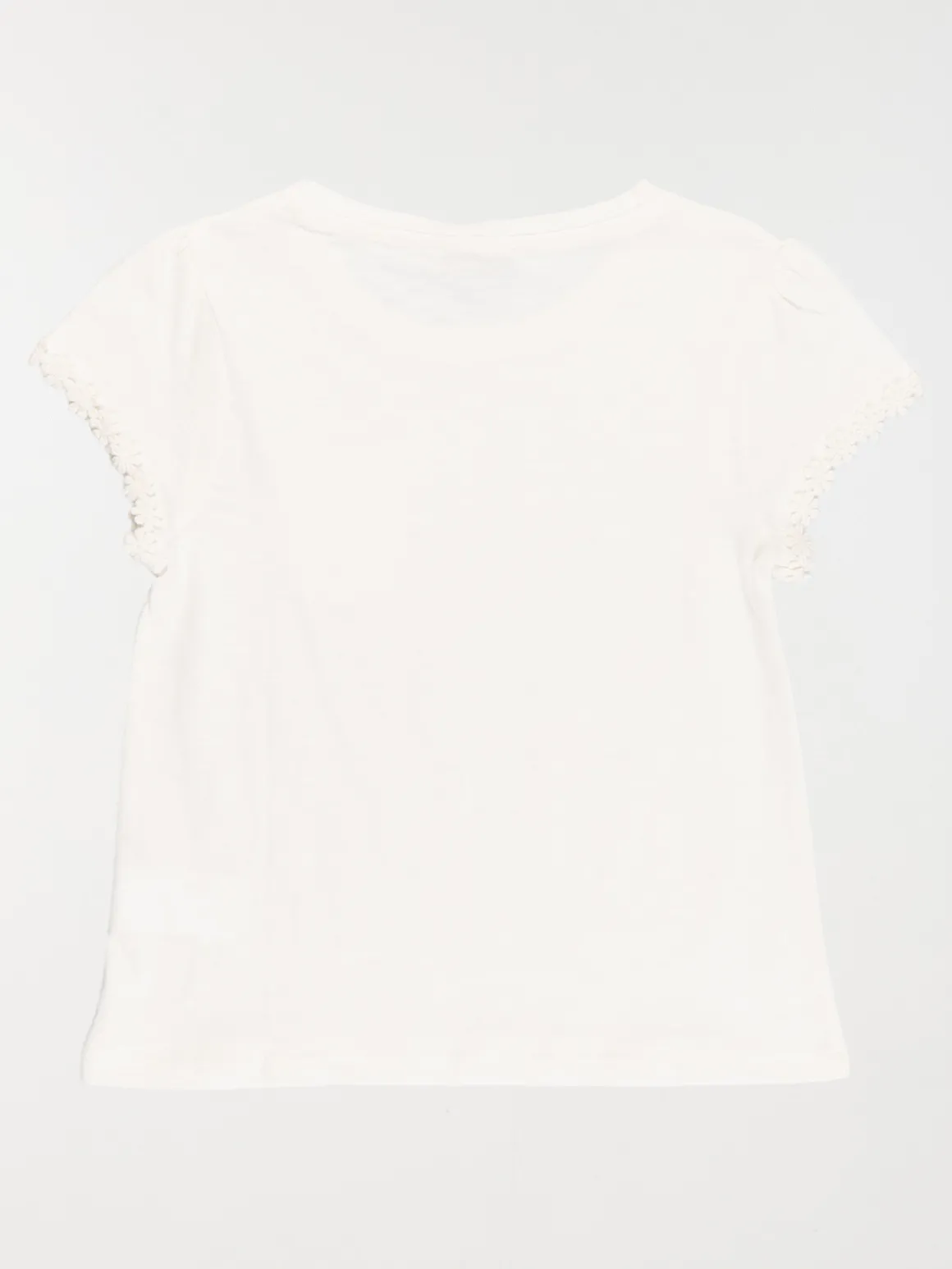 Tee-shirt détails fleurs fille (3-12A)