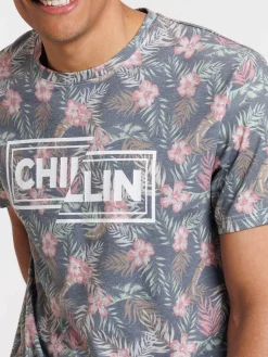 Tee-shirt feuillage tropical homme