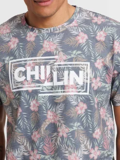Tee-shirt feuillage tropical homme