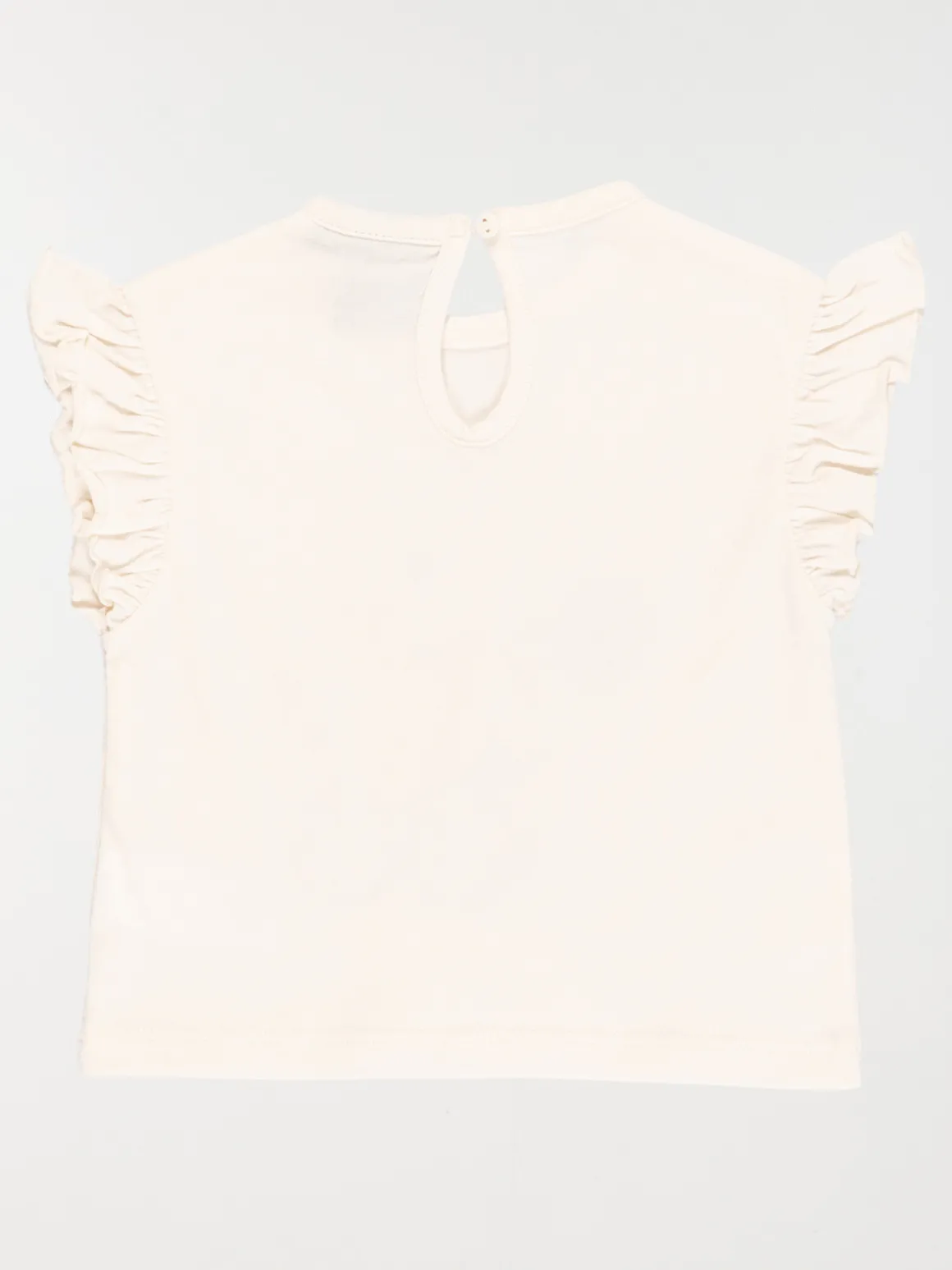 Tee-shirt fille Snoopy écru (3-36M)