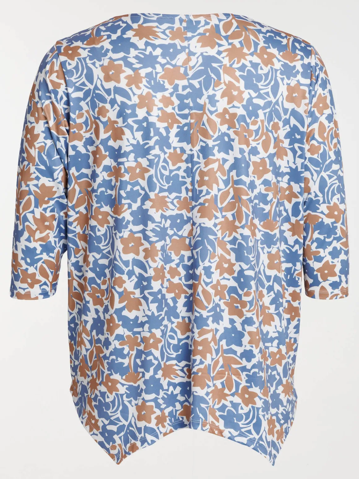 Tee-shirt fleuri grande taille femme