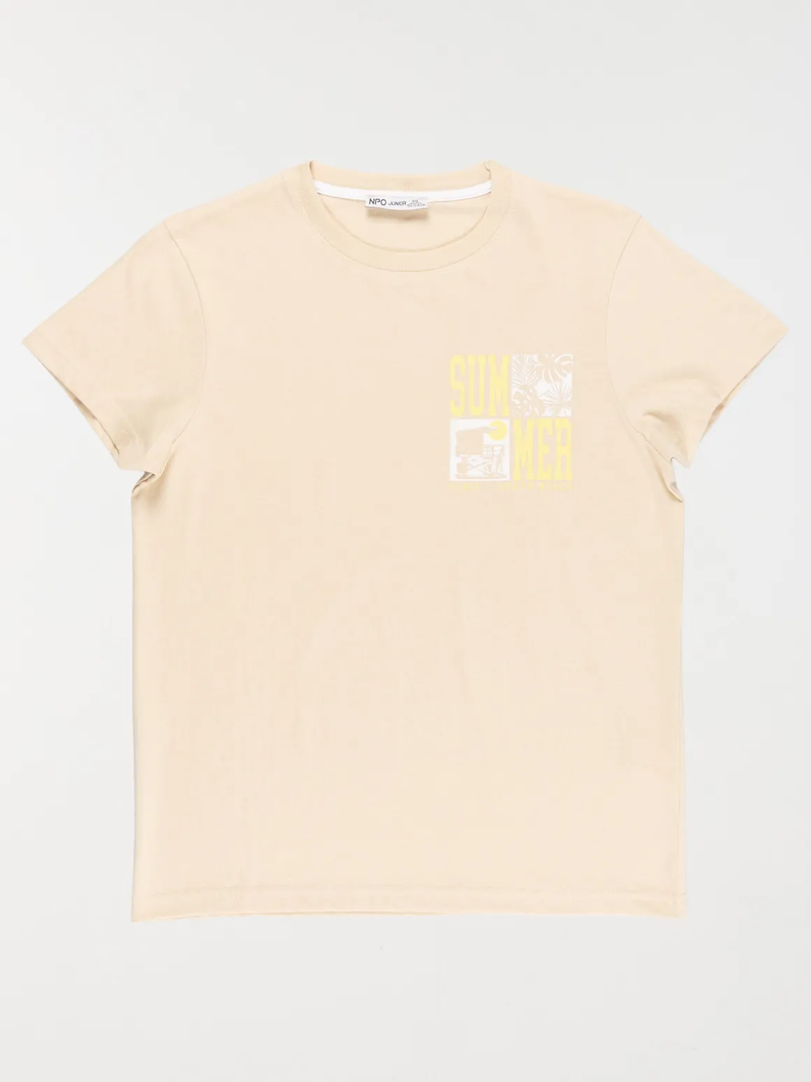 Tee-shirt garçon coloris mastic (XXS-M)