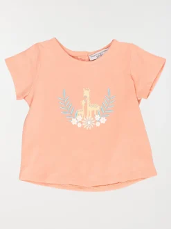 Tee-shirt girafes fille (3-36M)