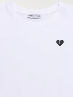 Tee-shirt imprimé coeur fille (XXS-M)