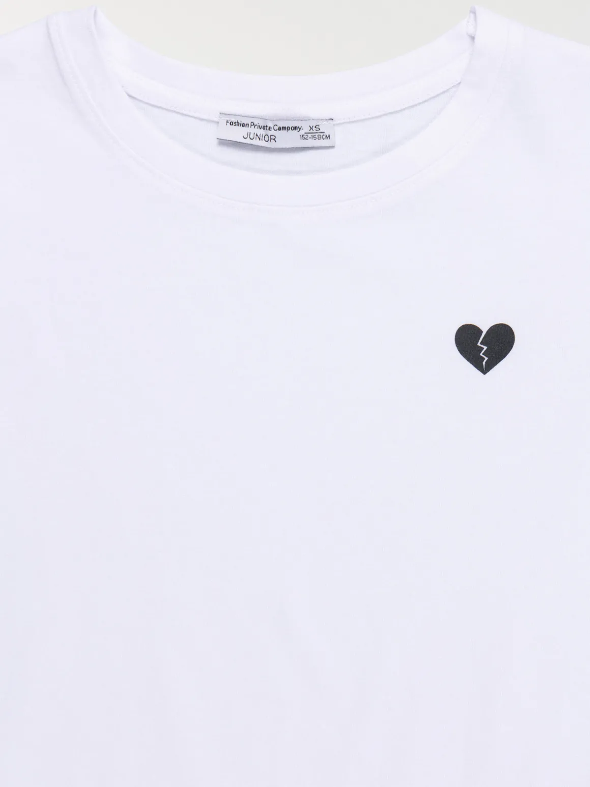 Tee-shirt imprimé coeur fille (XXS-M)