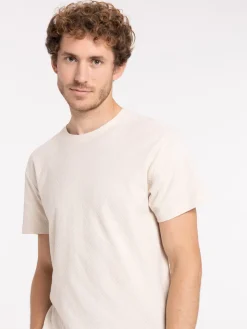 Tee-shirt jacquard col rond homme
