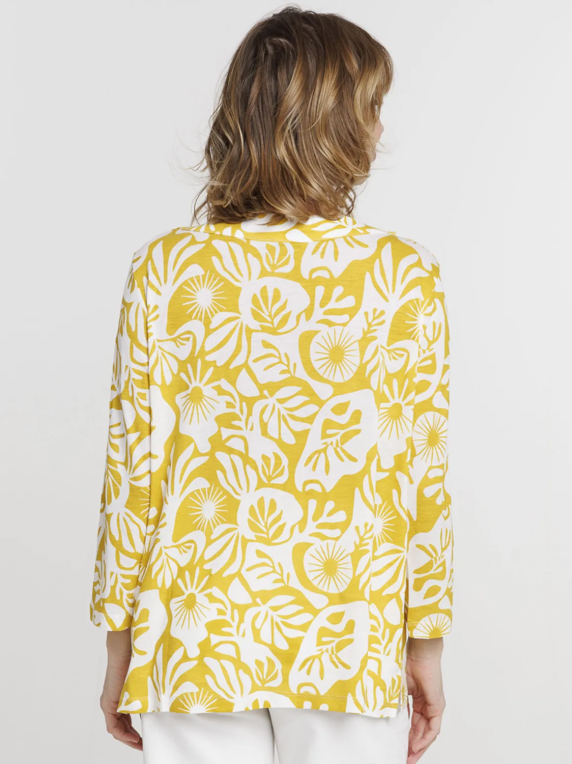 Tee-shirt jaune curry femme