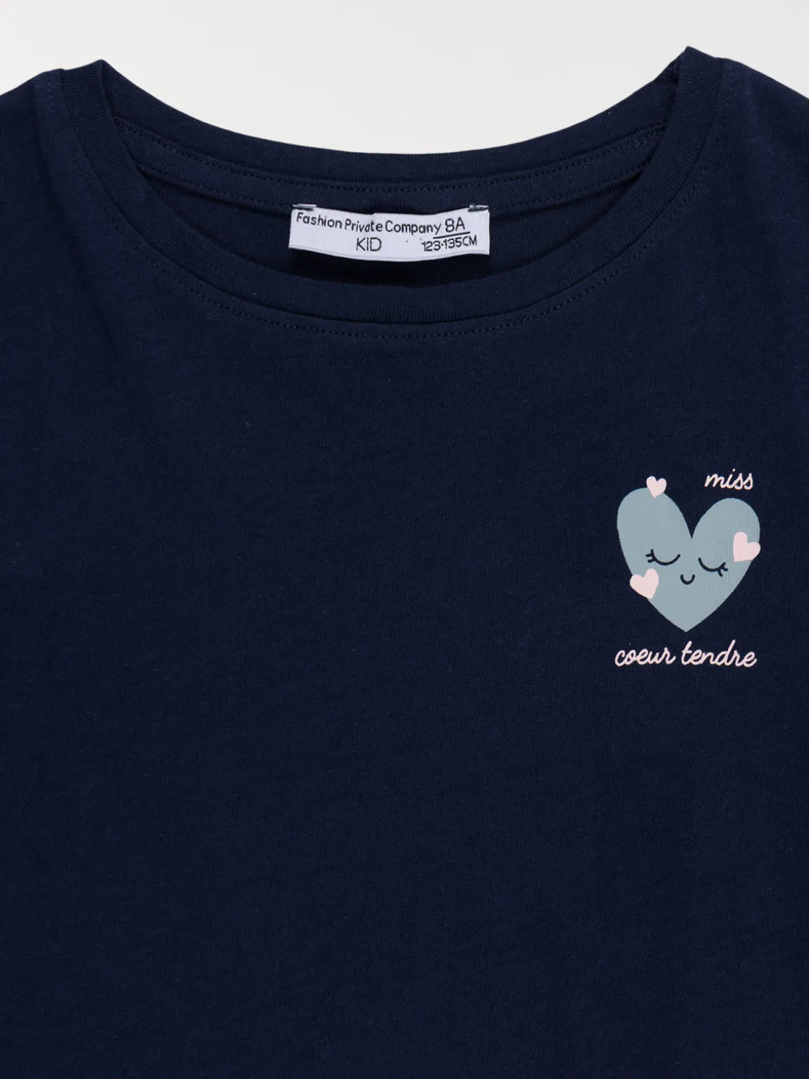 Tee-shirt motif coeur fille (3-12A)