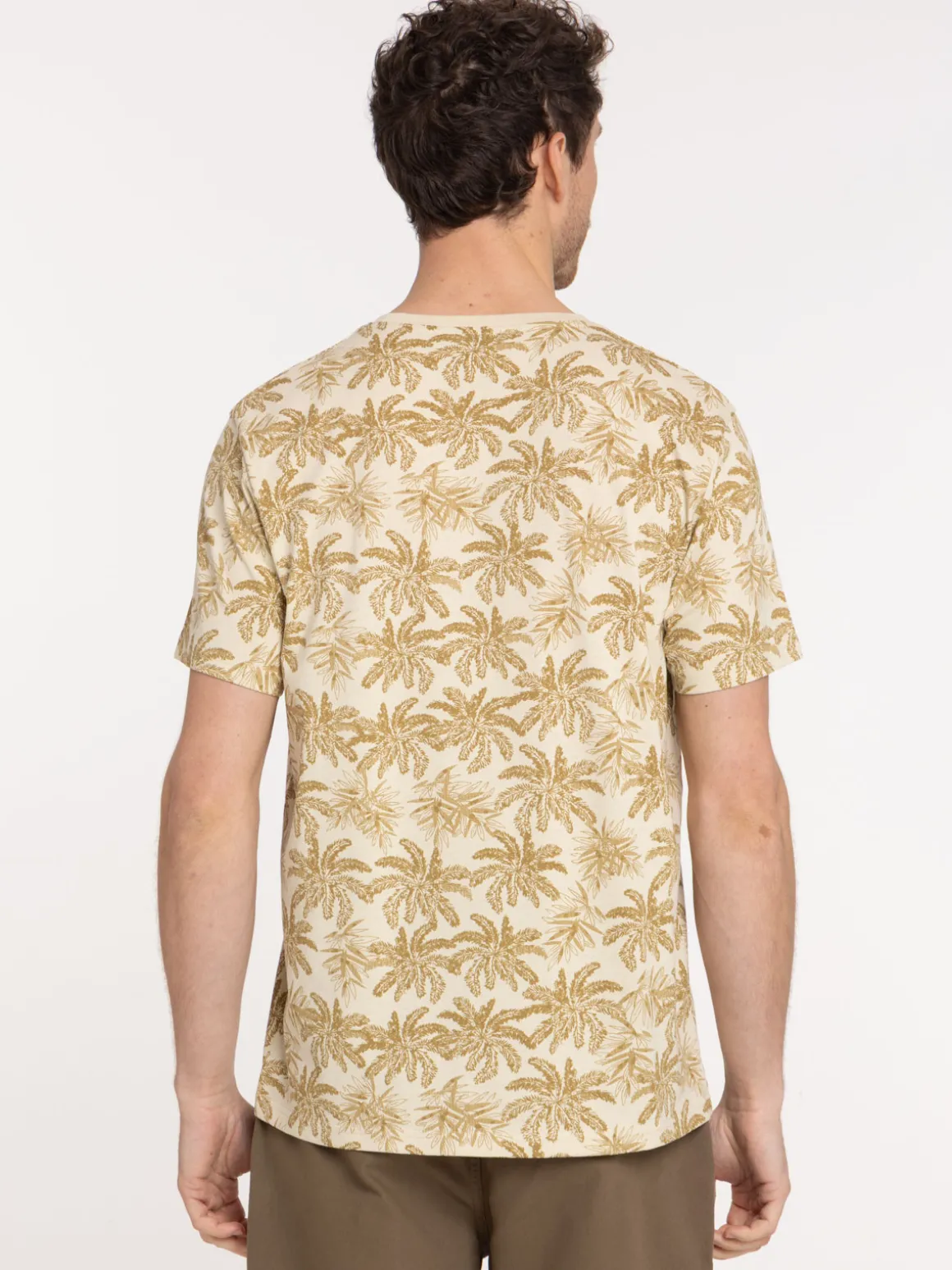 Tee-shirt motif feuille tropicale homme