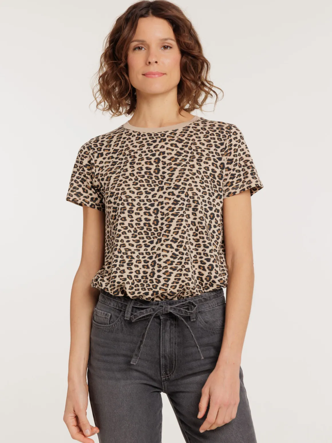 Tee-shirt motif léopard femme