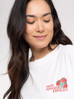 Tee-shirt motif tomate femme