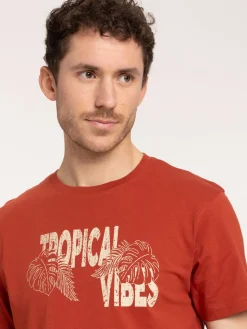 Tee-shirt motif tropical vibes homme