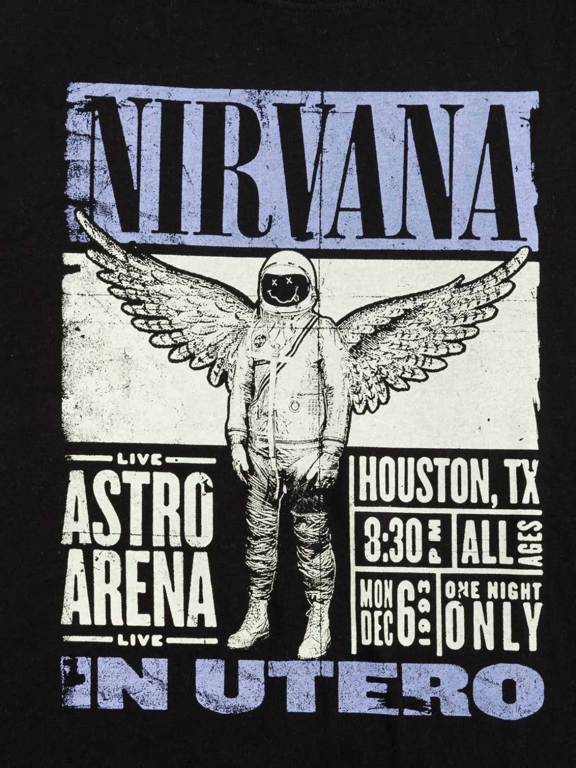 Tee-shirt Nirvana noir garçon (XXS-M)