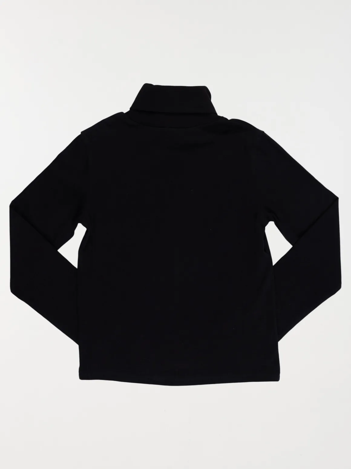 Tee-shirt noir col roulé garçon (3-12A)