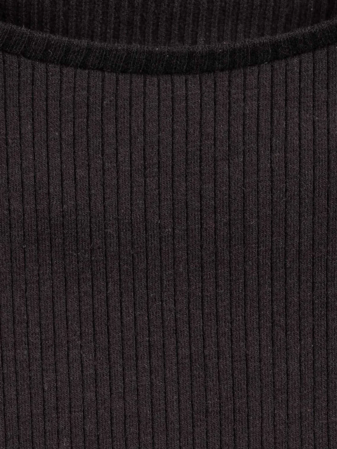 Tee-shirt noir côtelé fille (XXS-M)