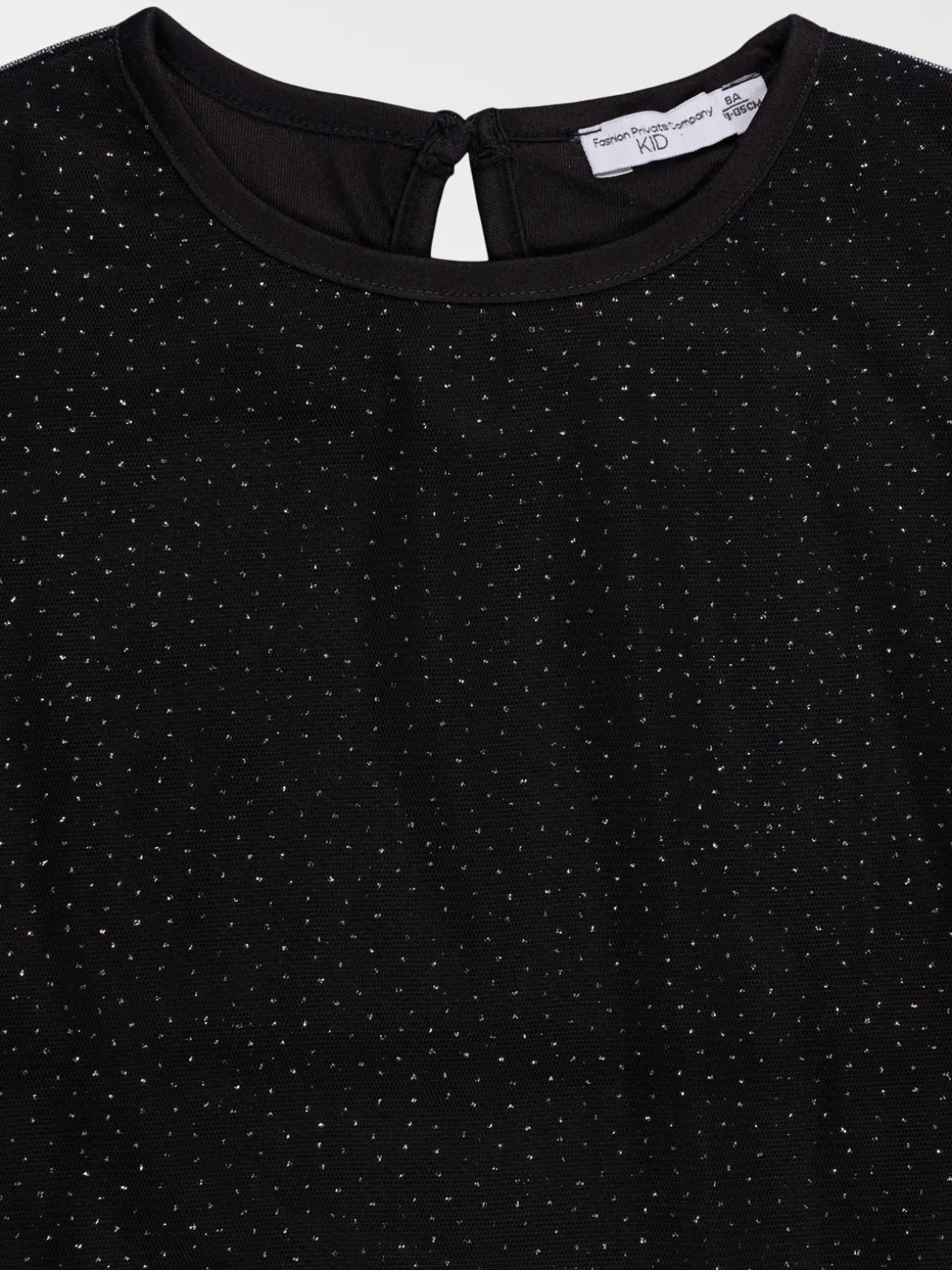 Tee-shirt noir pois dorés fille (3-12A)